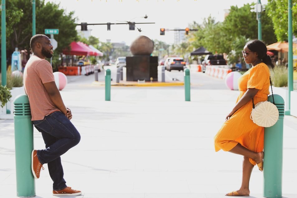 Engagement session in downtown Florida